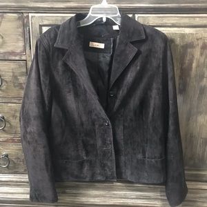 I.e. black suede jacket